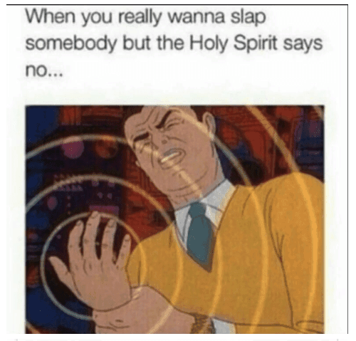 holy spirit slap funny meme