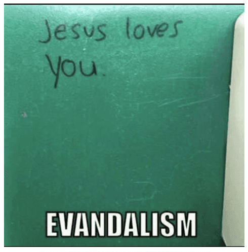 jesus loves you vandalism funny meme