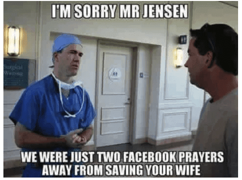 lacking facebook prayer death funny meme