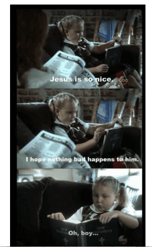 little girl talking about jesus funny meme